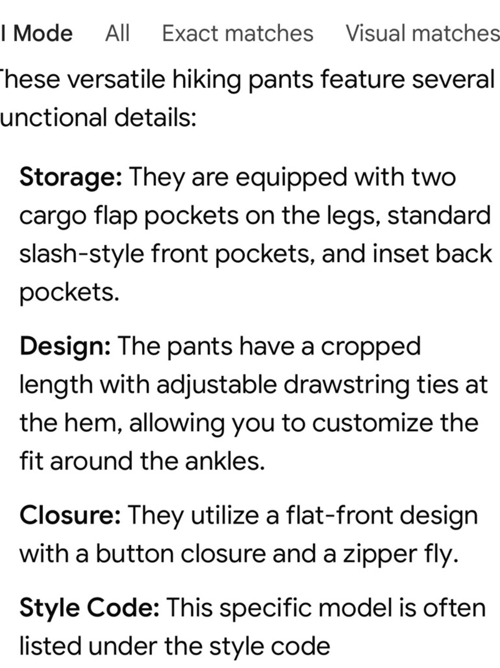 The North Face Women’s Tan Cargo Pants - Picture 7 of 7